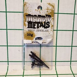 10G Tapers & Plugs Ear Gauge Set - Black